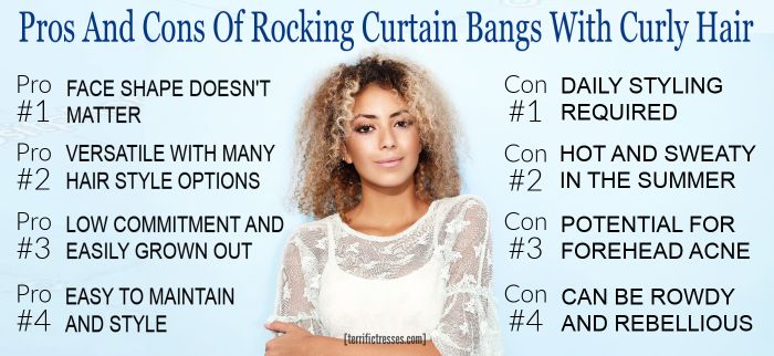 Rockin Curtain Bangs On Natural Curly Hair If You Dare 